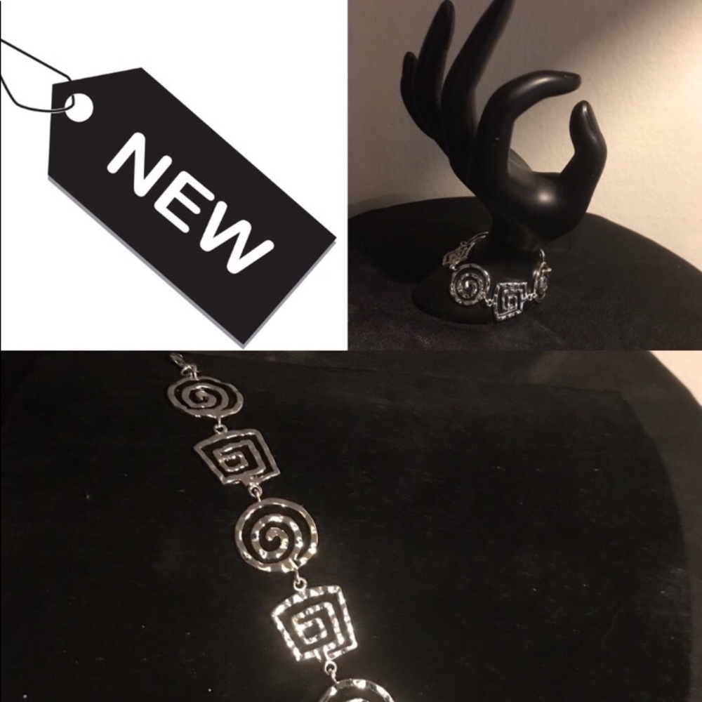 Sterling Silver Abstract Bracelet